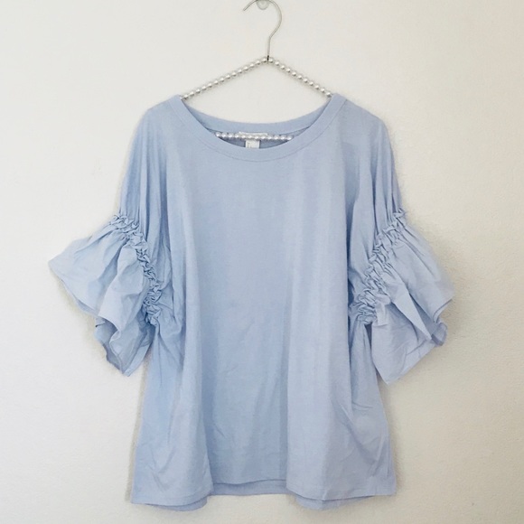 h&m ruffle sleeve top